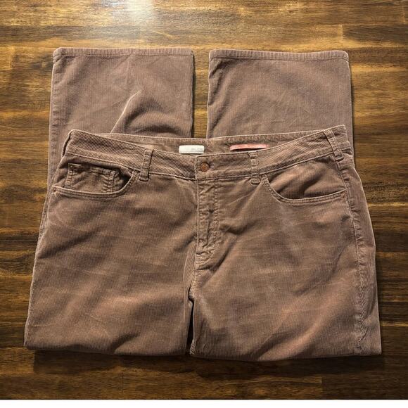 Pilcro Women’s 18W  40 x 27 Corduroy Pant Yaya Mid Rise Crop Flare Taupe Brown - Picture 3 of 16